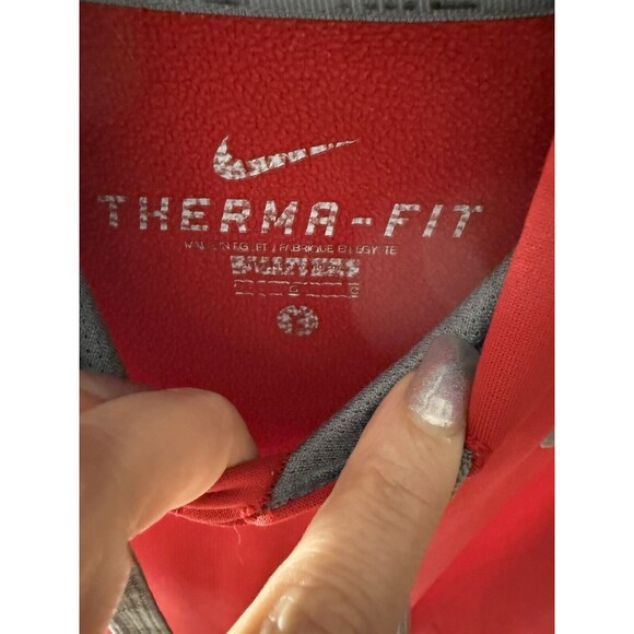 Nike Hoodie Mens Large Red Therma Fit Hooded Pullover Sweatshirt - Picture 3 of 3